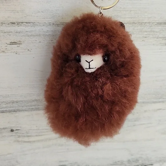 TERRA BABY ALPACA FUR KEYCHAIN/BAG CHARM - Picture 7 of 7